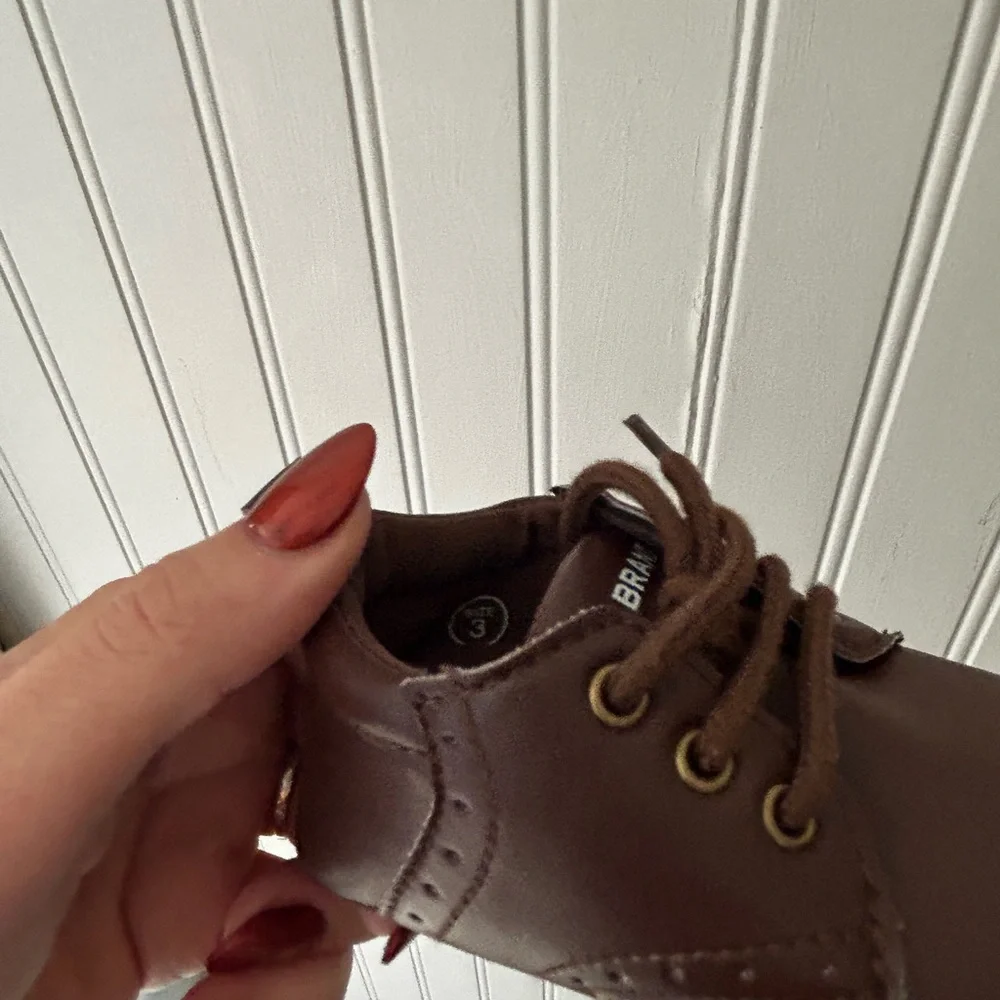 Lucky Brand Baby Infant Size 3 Chocolate Brown Crib Shoes